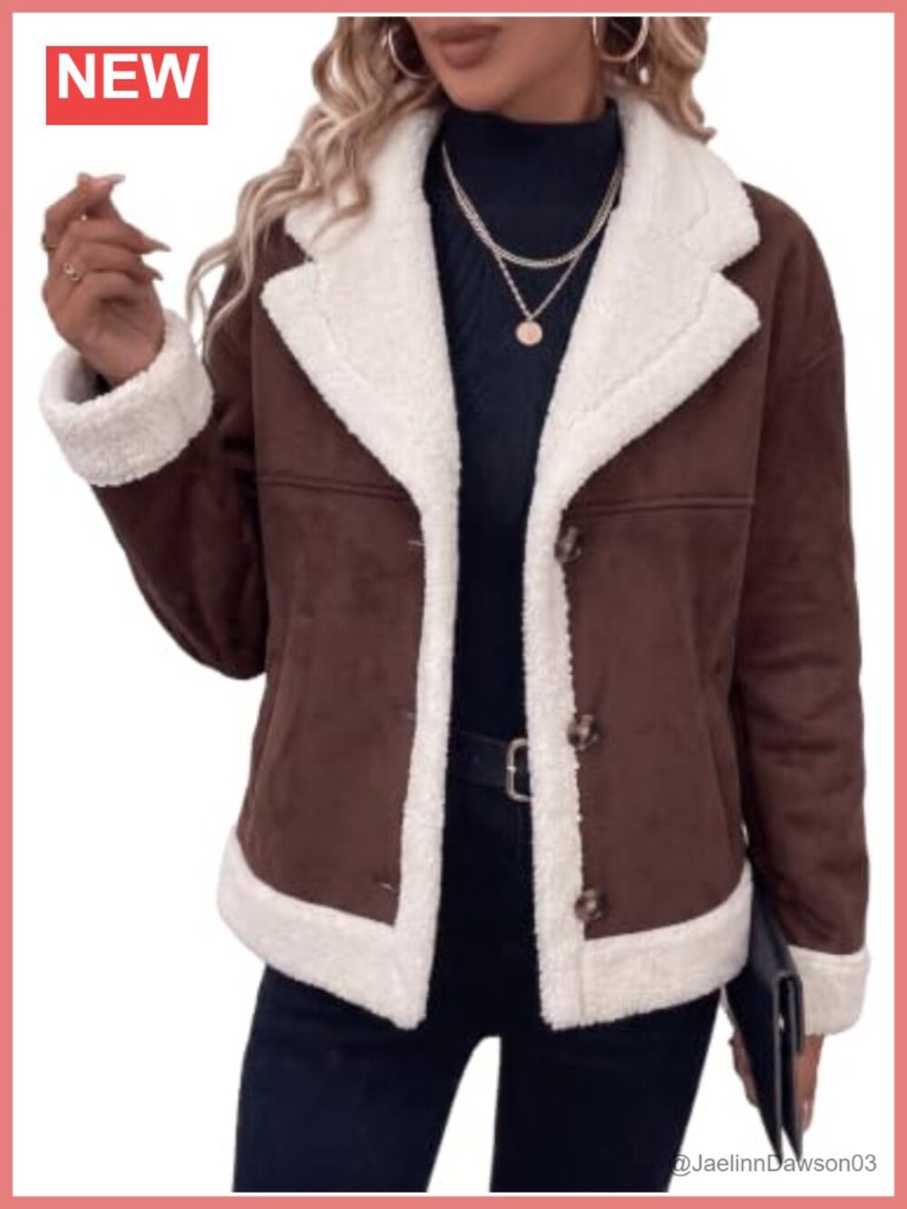 Faux Suede Leather Jacket Coat Short Casual Shearling Lined Bomber